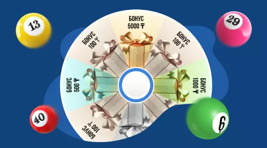 Лото Клуб: колесо фортуны с подарками и бонусами, окруженное лотерейными шарами
